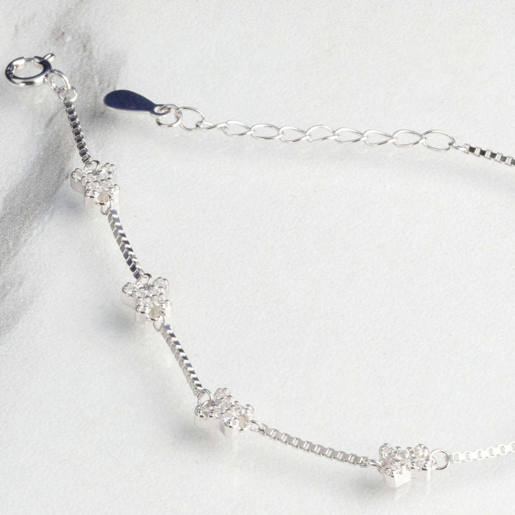 Minimalist Butterfly Silver Bracelet
