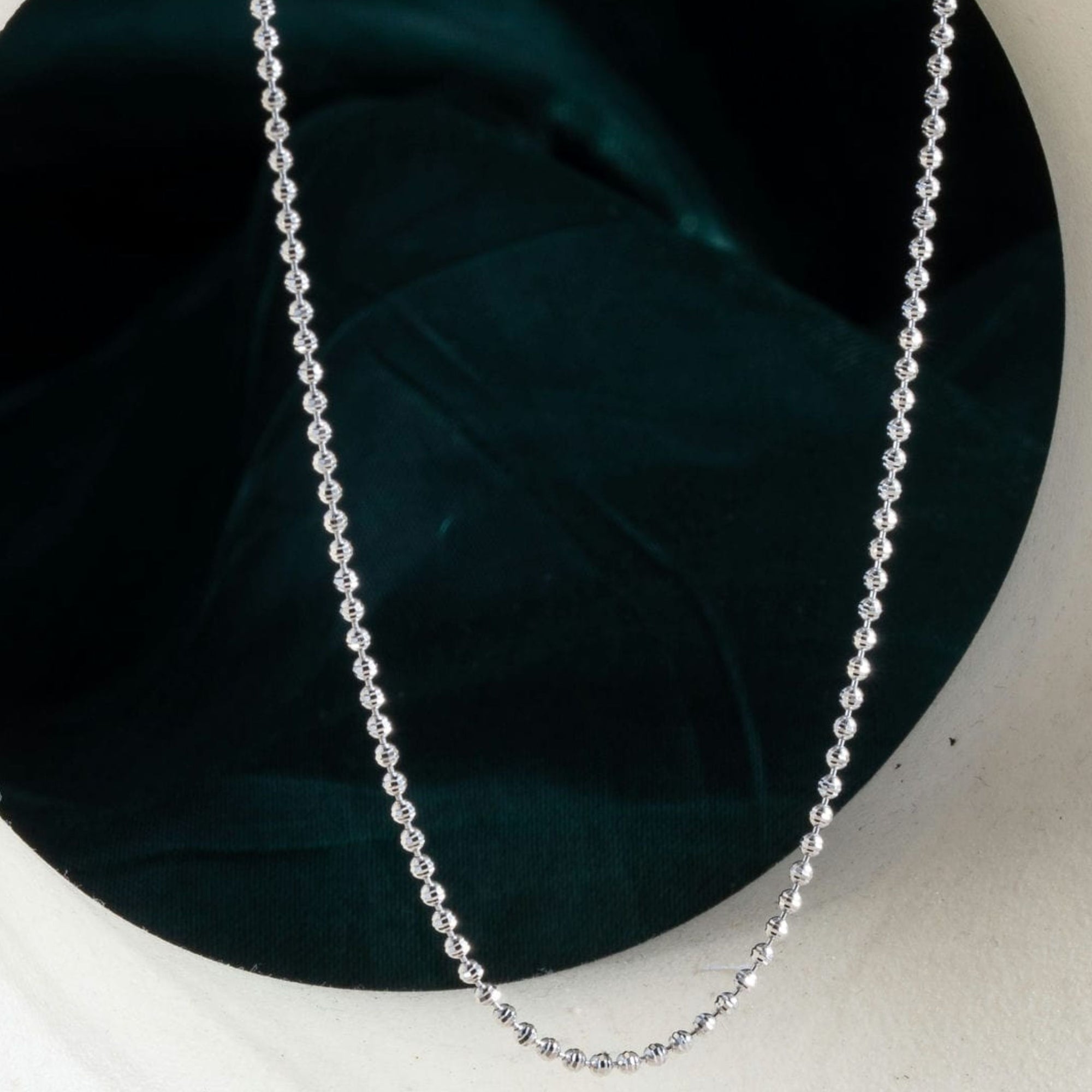 Silver Gleam Beads Chain