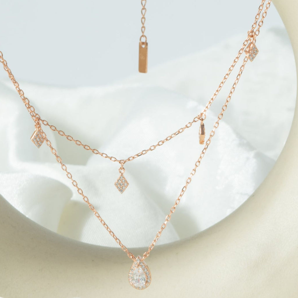 Lustrous Silver Cubic Zirconia Chain