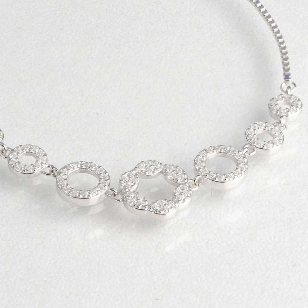 Radiant Circle Gradient CZ Rose Gold Bracelet
