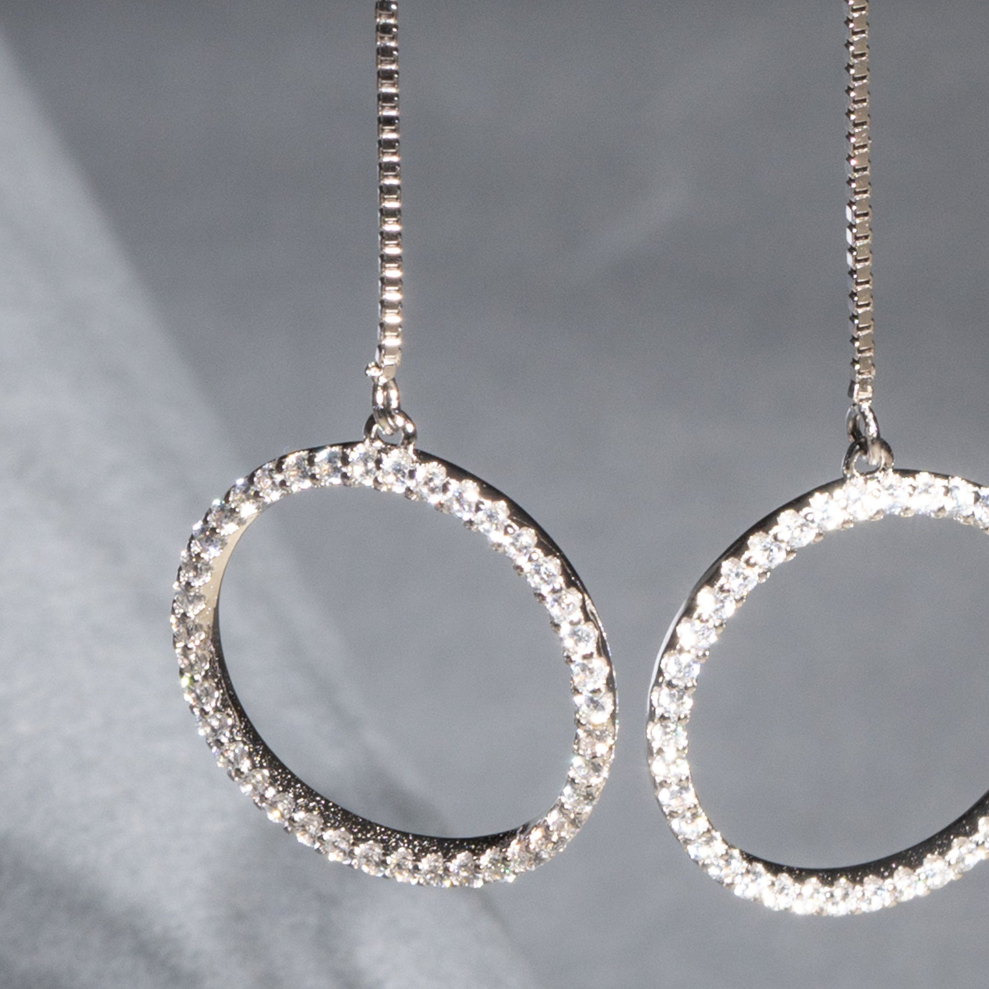 Dazzling Droplet CZ Hoops