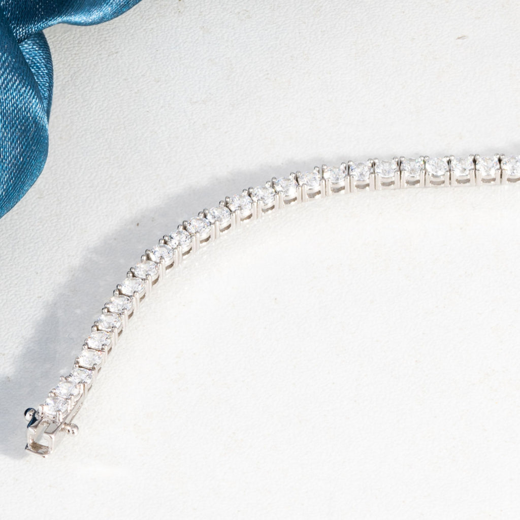 Everlasting Glamour Silver Tennis Bracelet